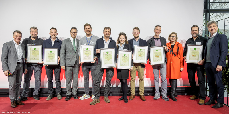 Sieger des Fair Wine Award bei der Preisverleihung in Karlsruhe