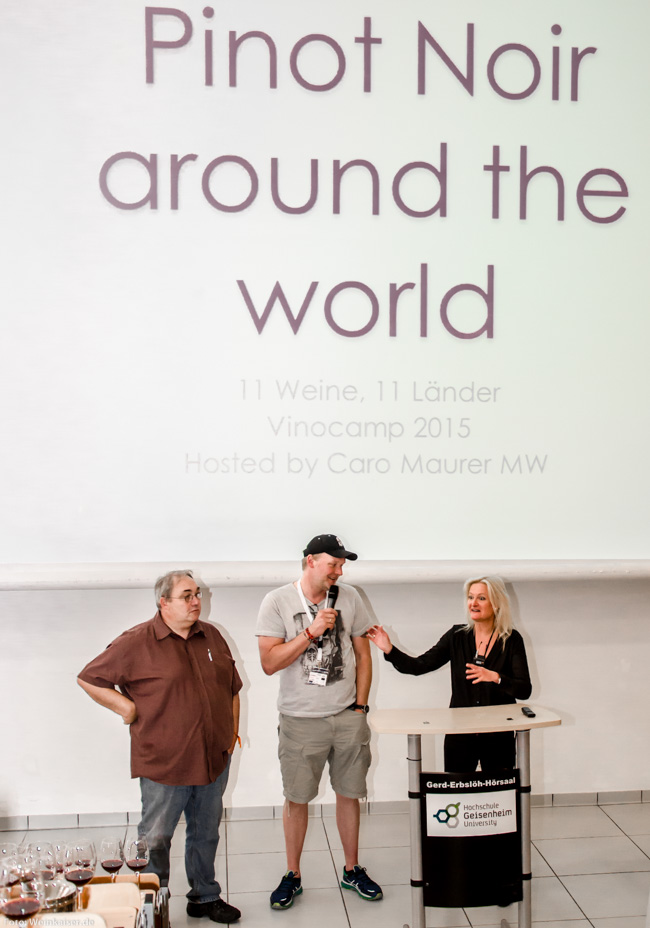 Highlight des Vinocamps Deutschland 2015: Lehrweinprobe Pinot Noir weltweit mit Caro Maurer (MW)